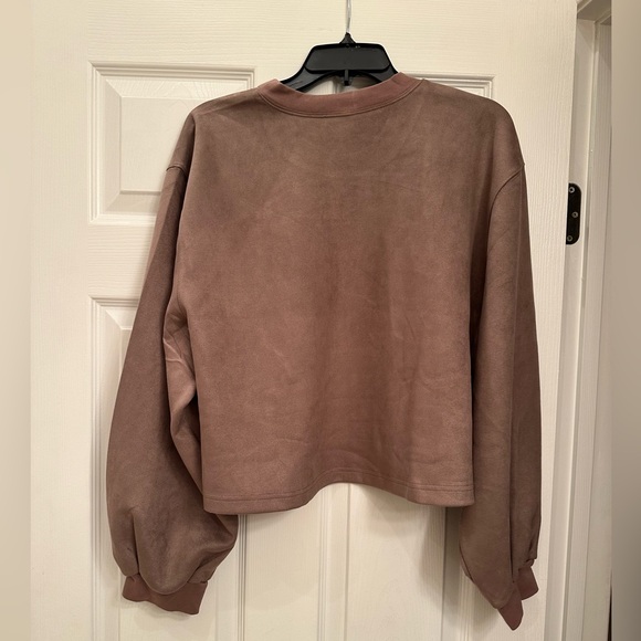 OAT NEW YORK Balloon-Sleeve Cropped Pullover - Picture 3 of 5